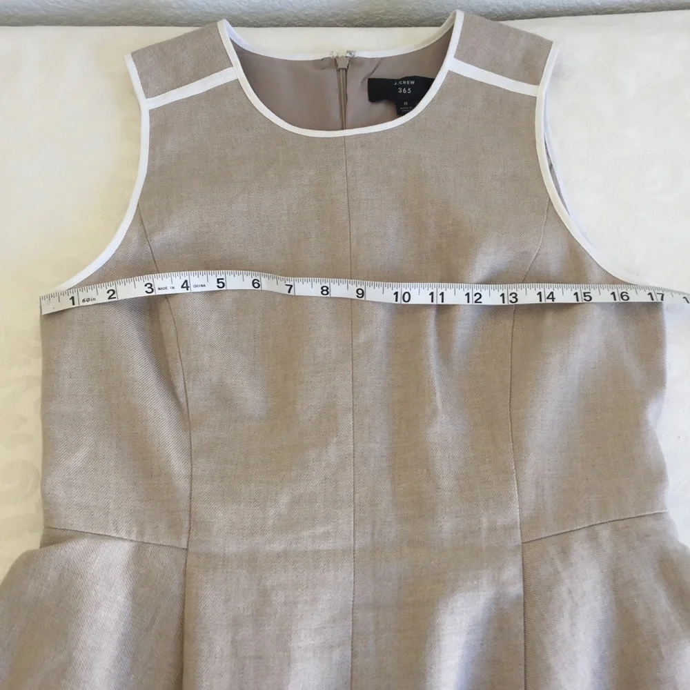 J. Crew Peplum dress in stretch linen